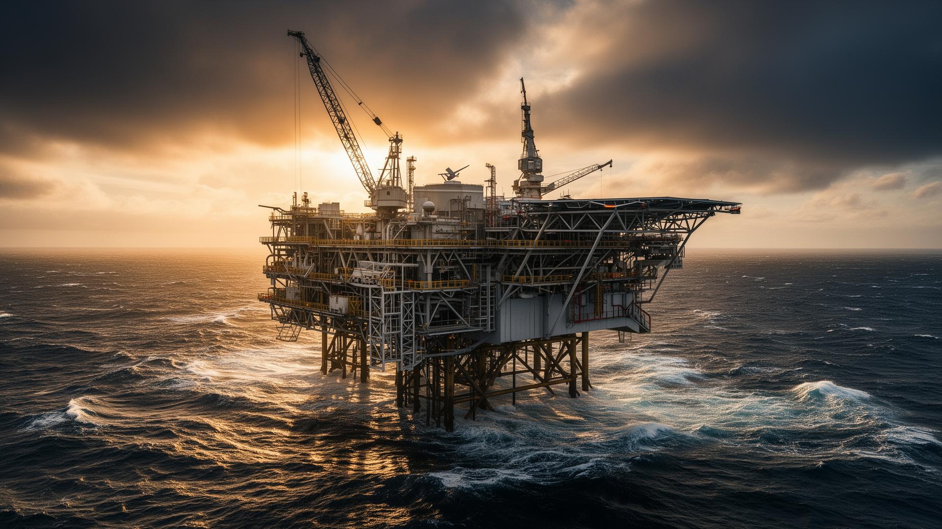 Norsk offshore-plattform i Nordsjøen